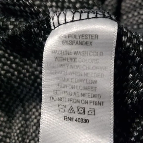 Haggar In Motion 1/4 Zip Knit Sweater Men's 2XL Black Gray Activewear Pullover‎ - Picture 6 of 8